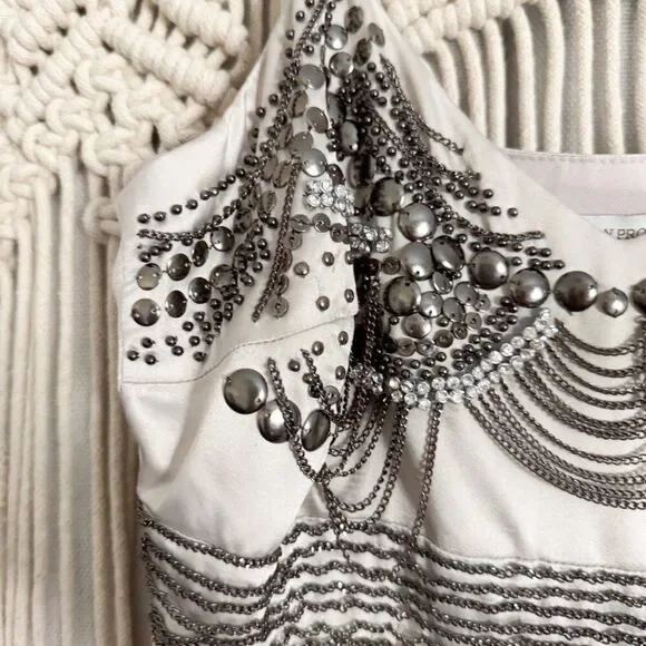 Boston Proper Metallic Top Maxi Dress Women’s Size 6 Boho Evening (EUC) - Picture 4 of 8